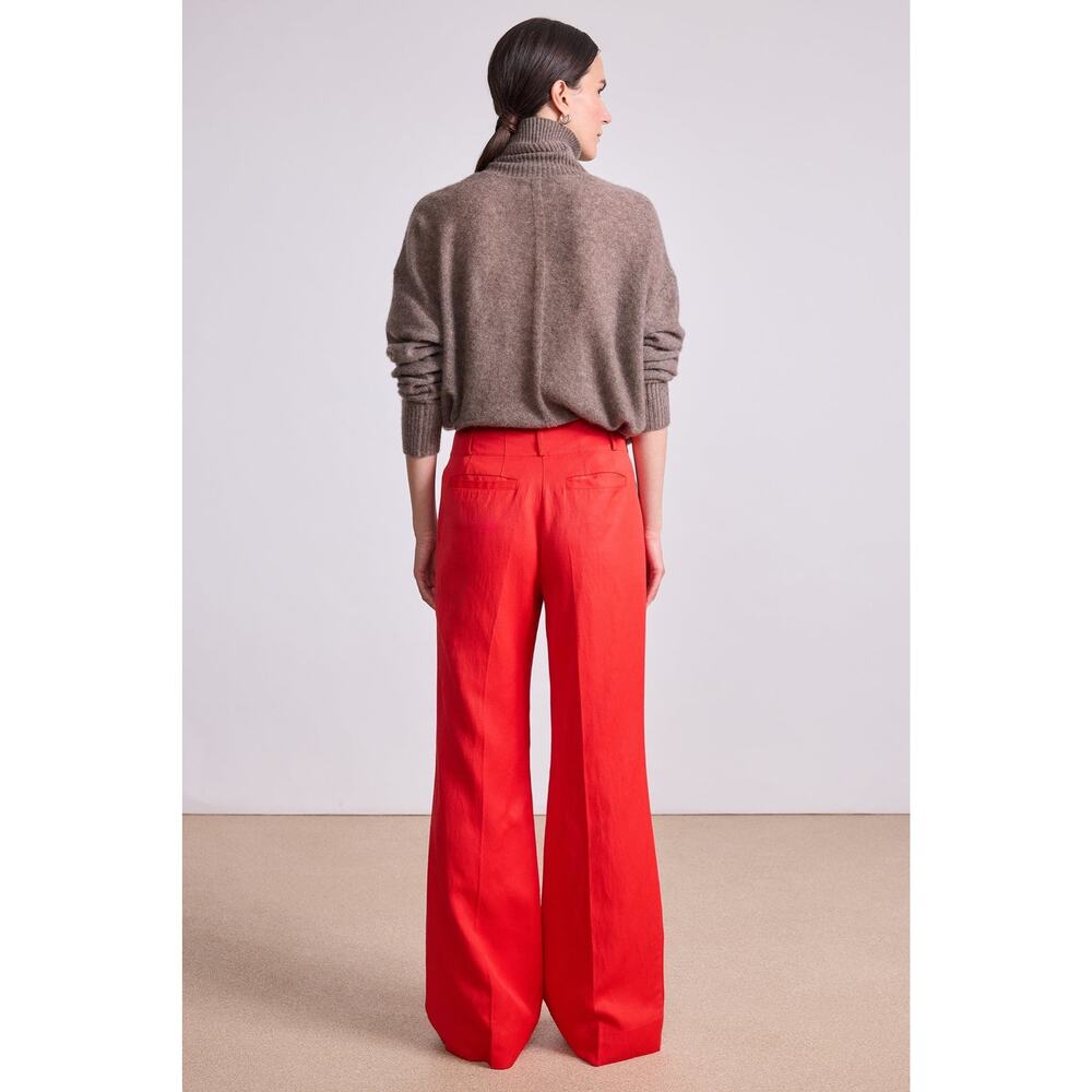 Apiece Apart Adi Wide Leg Trousers Tigerlilly Red - Picture 4 of 9